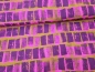 Preview: Swafing - Viskose kunstvolle Rechtecke violett auf pink und senf